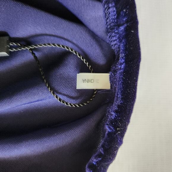 Elie Tahari Top Womens M Navy Velour Blouse Jaye Knit Evening Holiday Designer - Picture 10 of 16